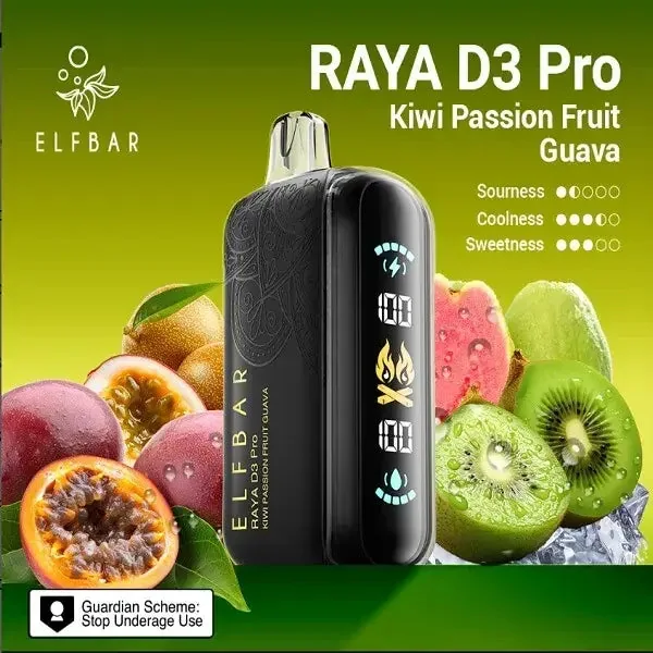 Elf Bar Raya D3 Pro – Kiwi Passion Fruit Guava Vape in Pune